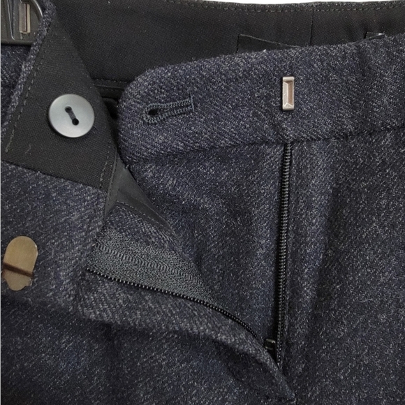 Theory Dark Gray Wool Blend Straight Leg Trouser Career Pants Size 2 - Picture 4 of 6